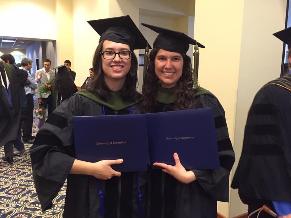 rachel brown and student graduating