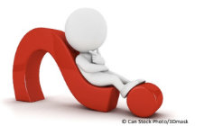 cartoon of a stick person sitting on a question mark