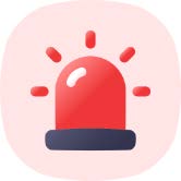 a cartoon of a red warning siren